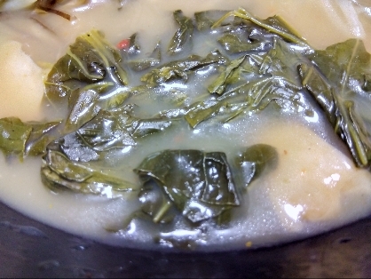 ほうれん草と油揚げの冷やし味噌汁