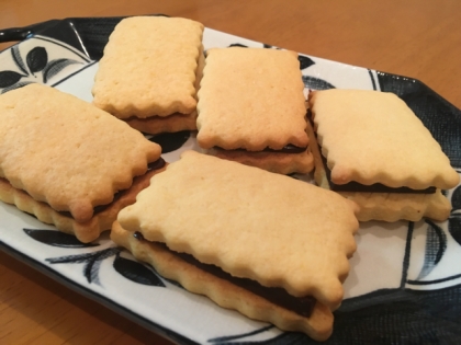 生チョコサンドクッキー。