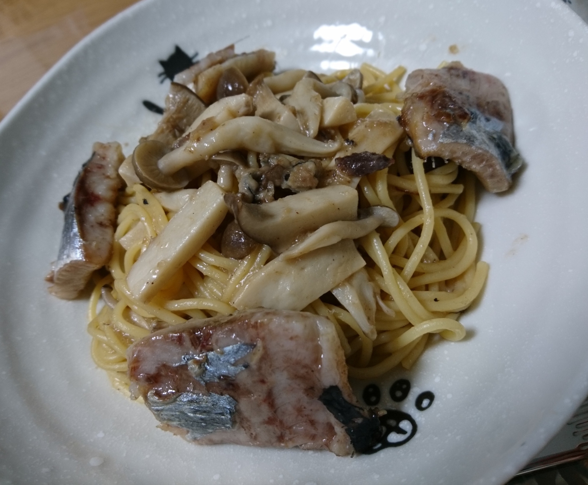 にしんときのこの和風パスタ