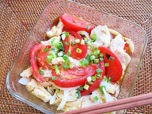 レンジで簡単！鶏むね肉のトマト南蛮漬け