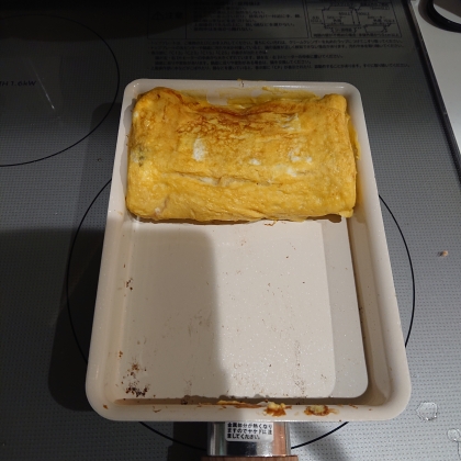 炒めわけぎとあみえびの玉子焼き