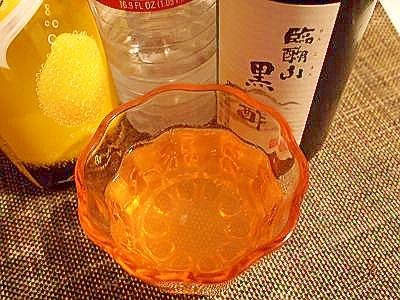 お家晩酌☆リレッシュ梅酒　レモントニック＆黒酢