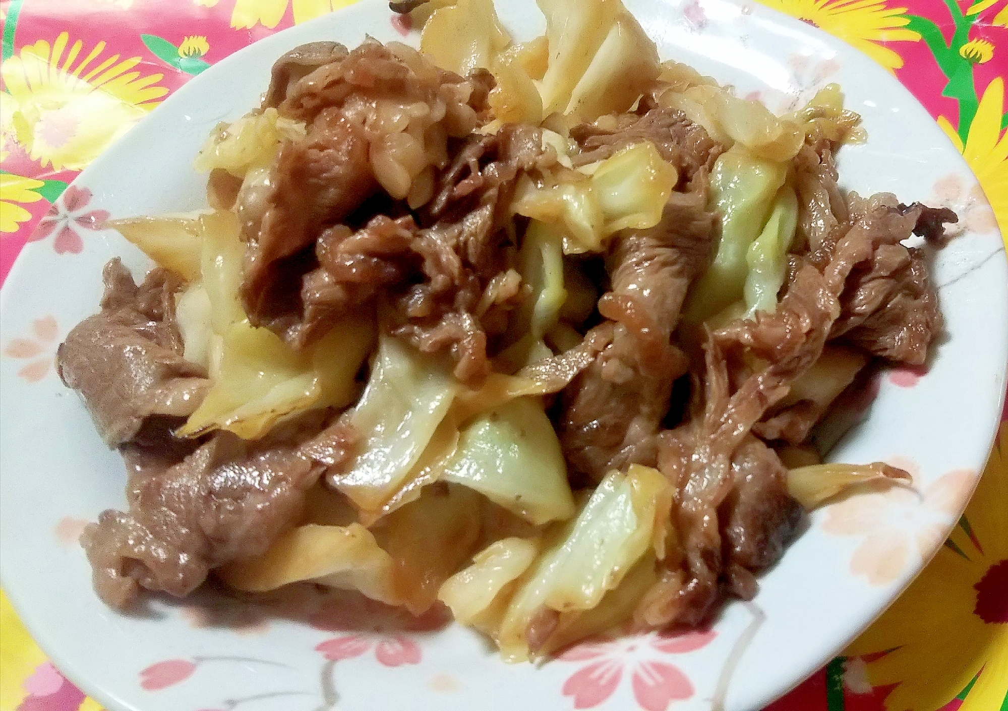 ☆にんにく☆牛肉とキャベツのバター醤油炒め