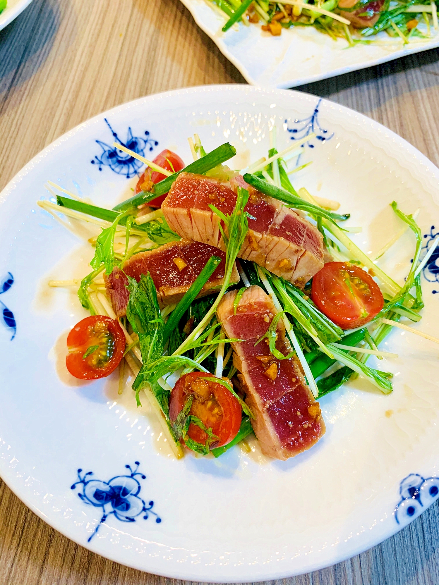 マグロたたきサラダ 焦がしニンニクドレッシング レシピ 作り方 By Miyabi 楽天レシピ