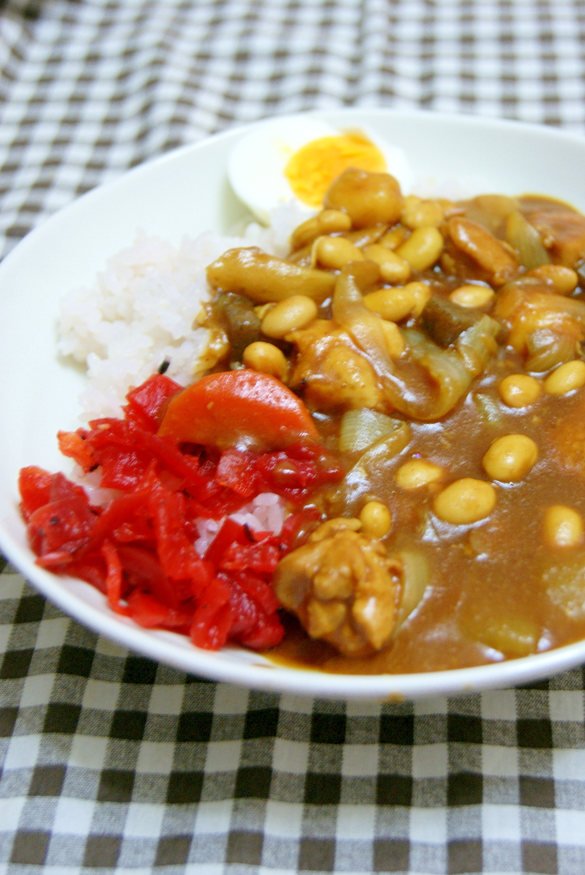 大豆の水煮で◎和の豆カレー