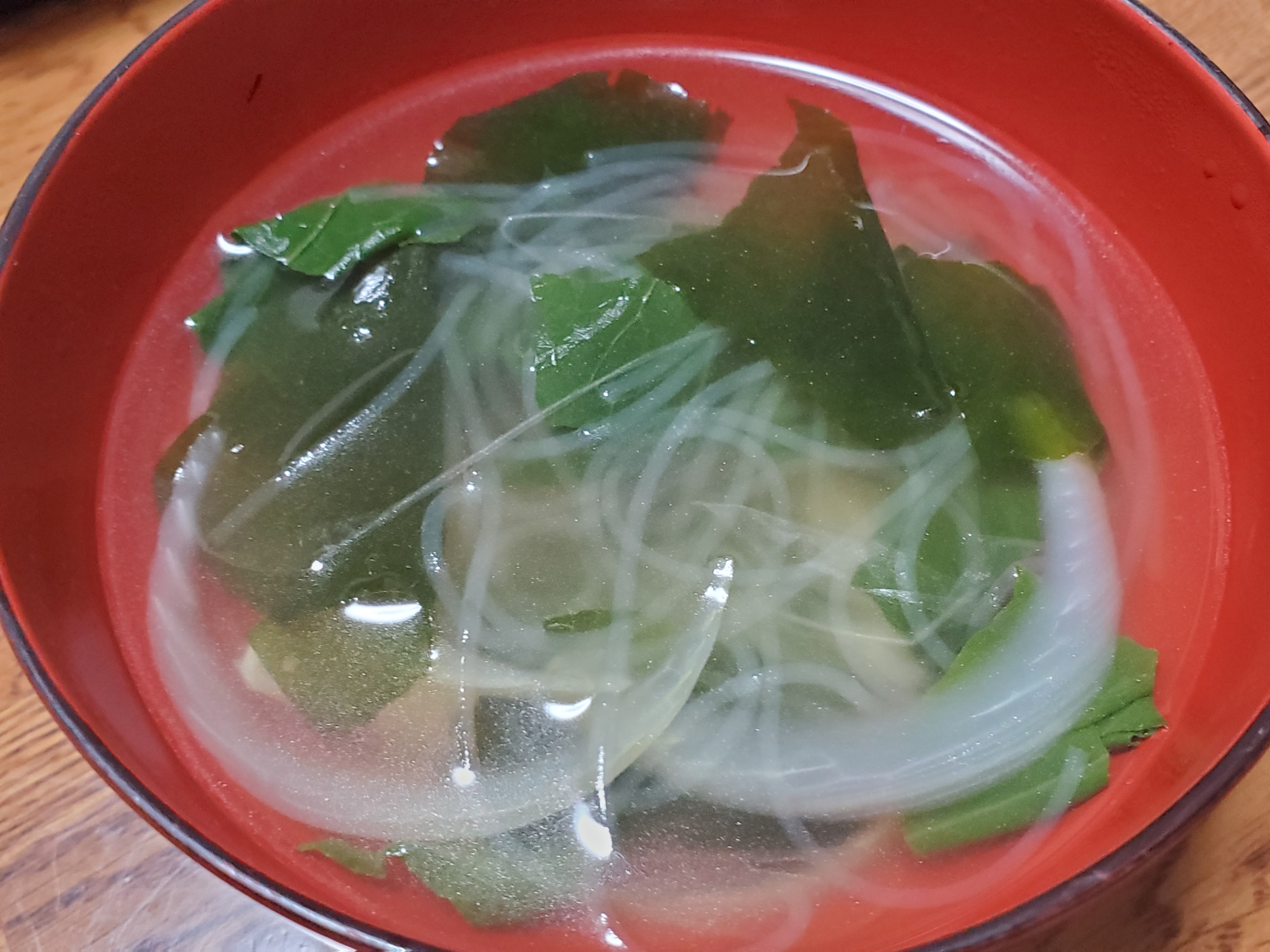 野菜入り春雨スープ