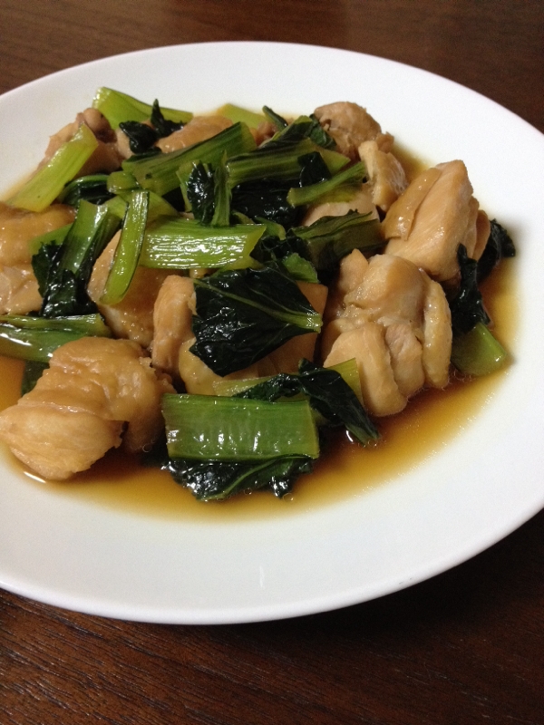 簡単おかず 鶏肉と小松菜のうま煮 レシピ 作り方 By Tiktiktak 楽天レシピ