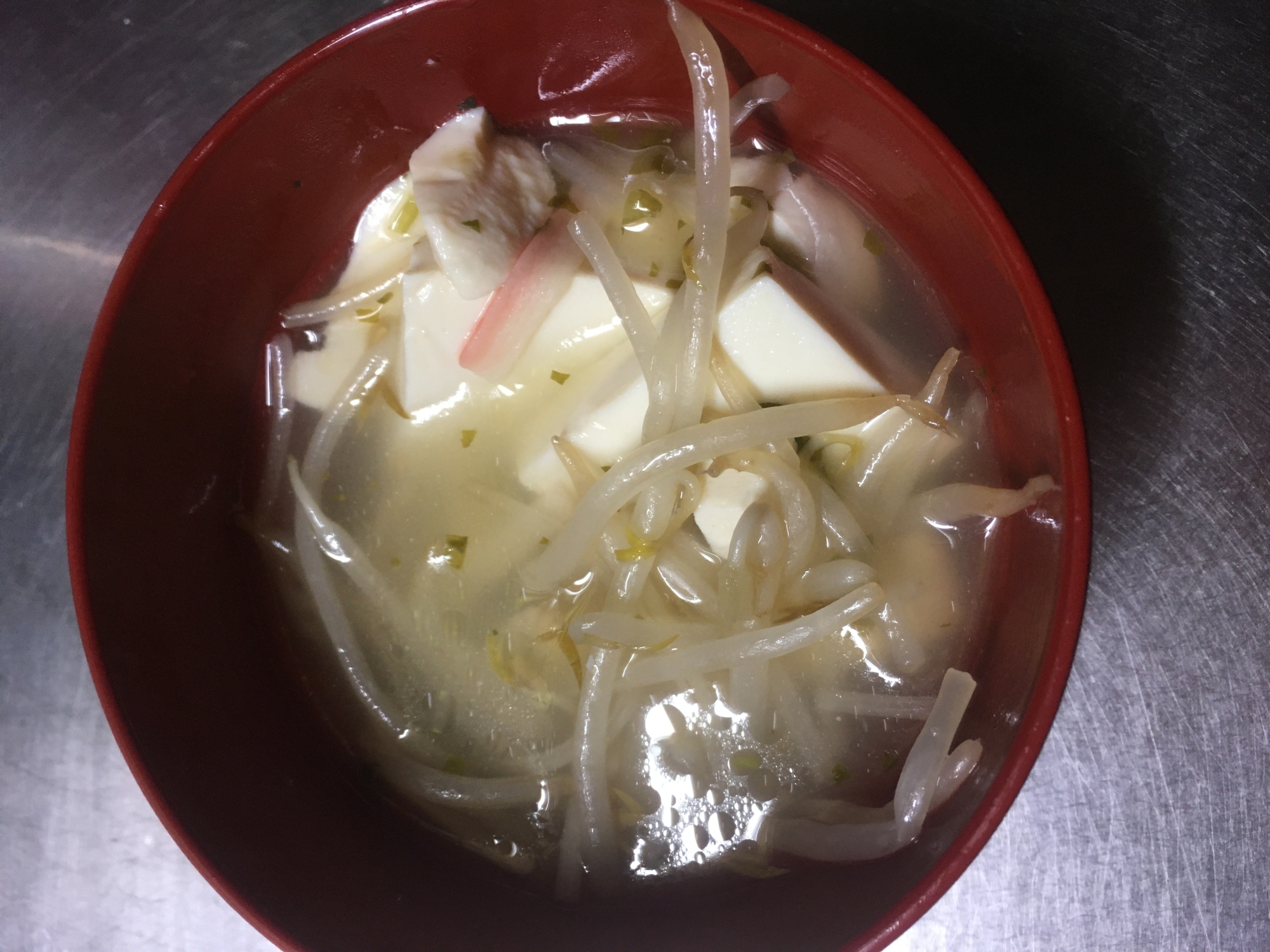 もやしと豆腐のさっぱりエスニック風スープ レシピ 作り方 By なつ父 楽天レシピ