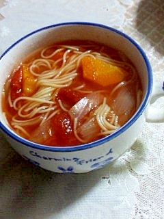 素麺入りトマトスープ レシピ 作り方 By ココアケア 楽天レシピ