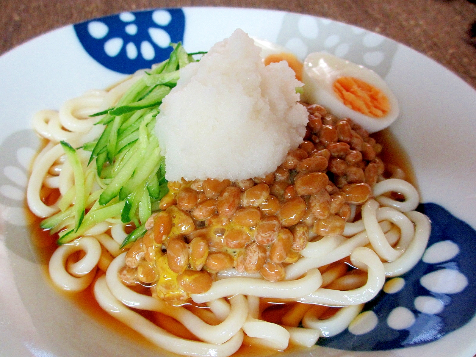 納豆おろしの冷やしうどん