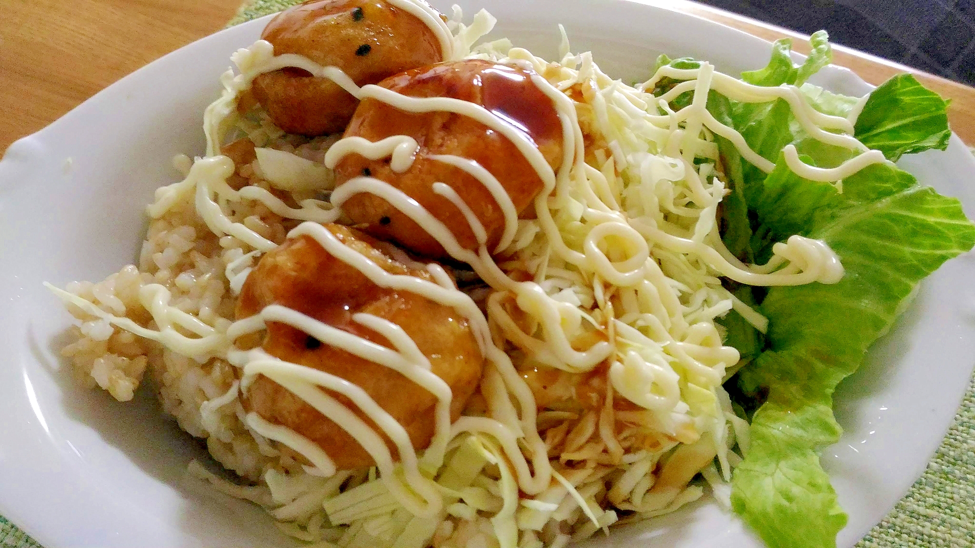 がんもどきの照り焼き丼