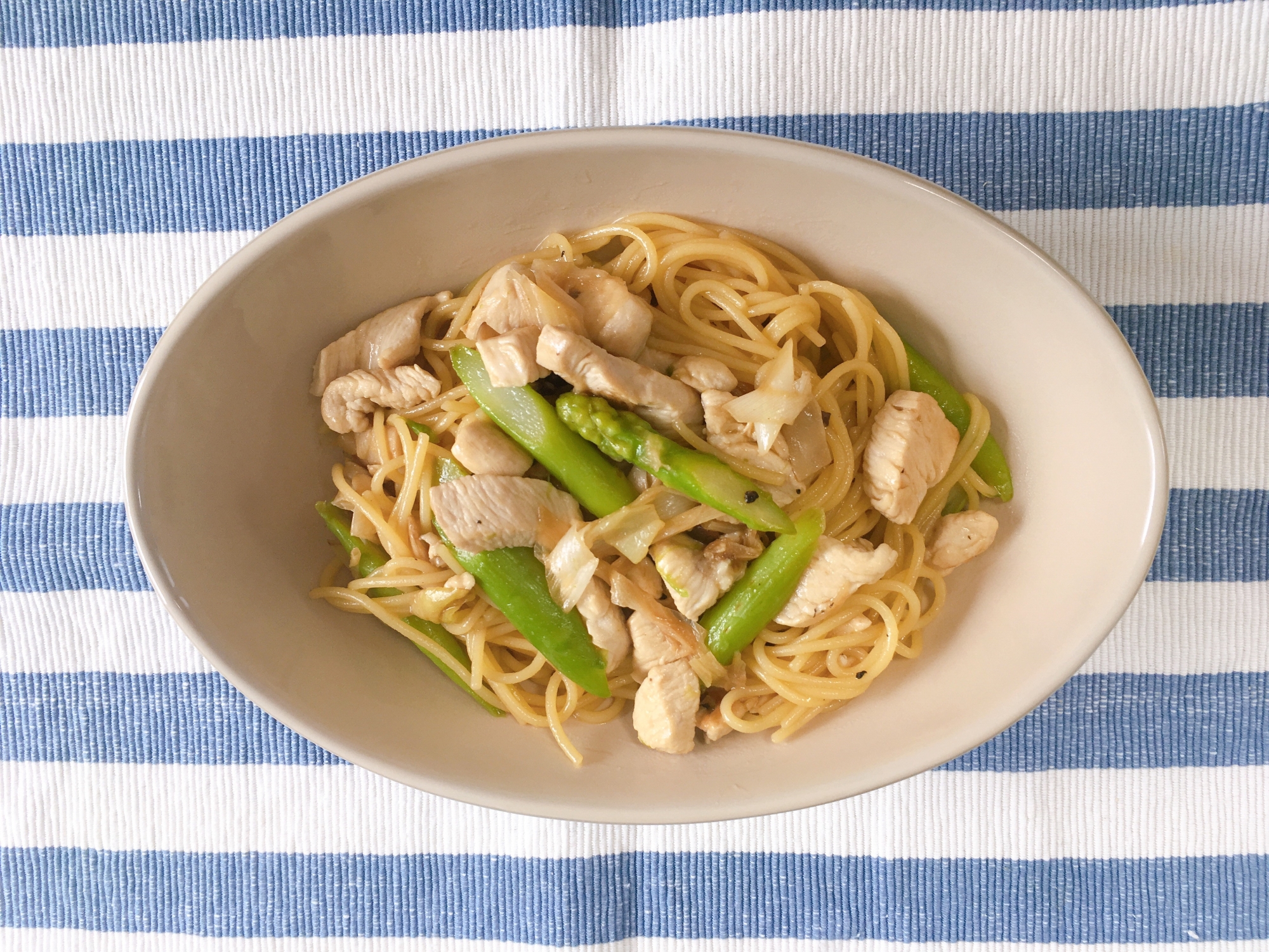 残暑のパスタはさっぱりと！鶏ネギ和風パスタ