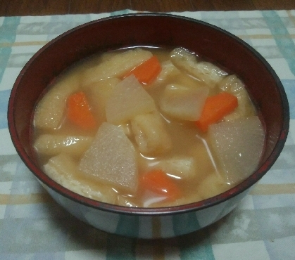 ☆減塩レシピ☆ 大根と油揚げのお味噌汁