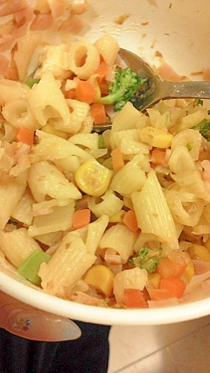 1歳娘に☆刻みペンネでチーズおかかパスタ