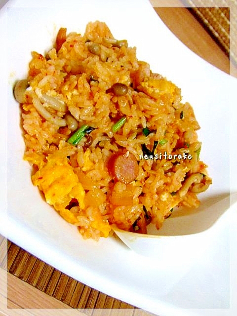具沢山のキムチチャーハン