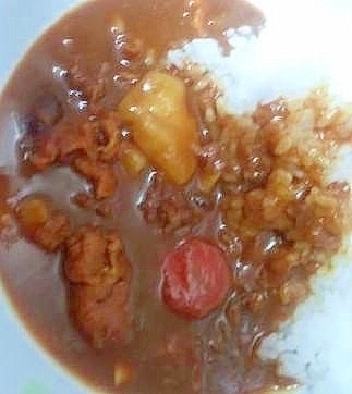 トマト缶風味のレバーカレー