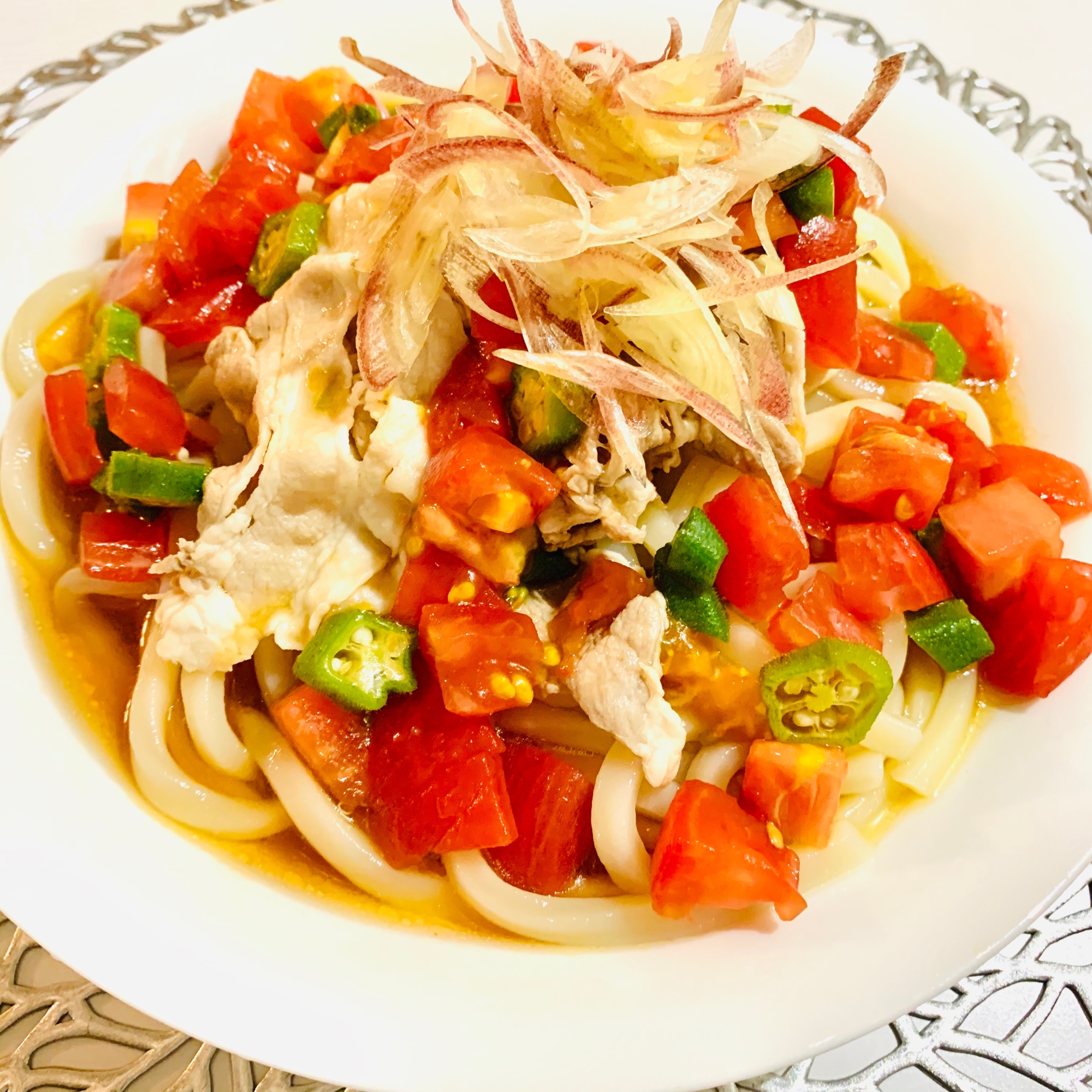 さっぱり美味しい♪冷やしスープトマトうどん