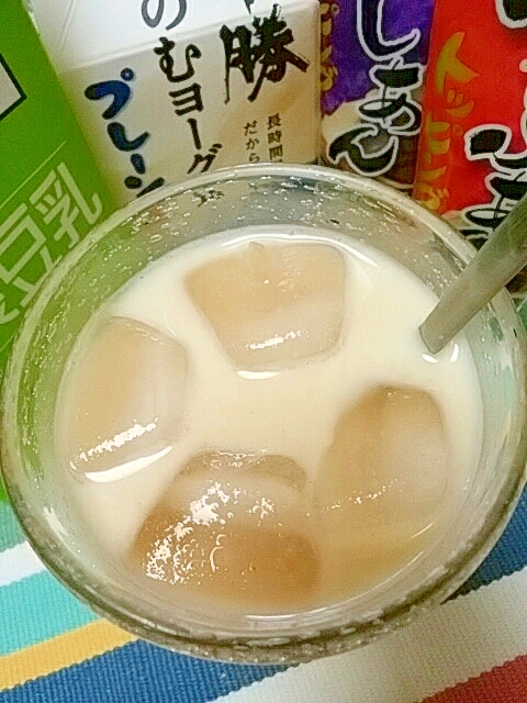 アイス☆飲むあんきなこ豆乳ヨーグルト♪