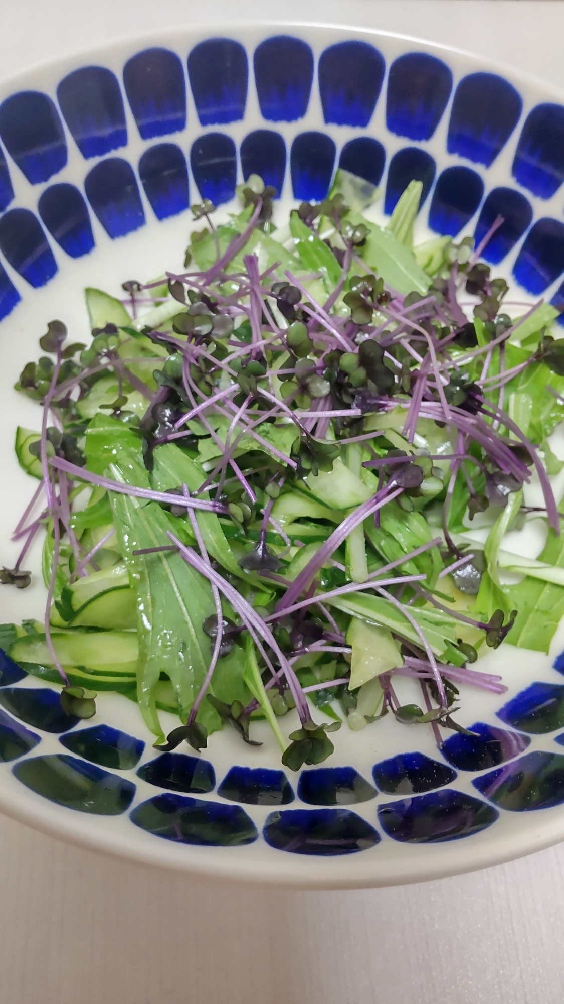きゅうりと水菜とレッドキャベツのナムル☆