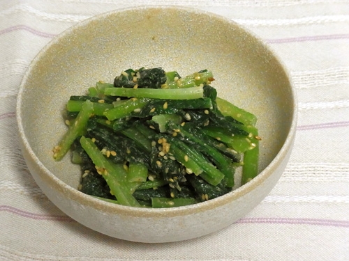 小松菜のピリ辛ナムル