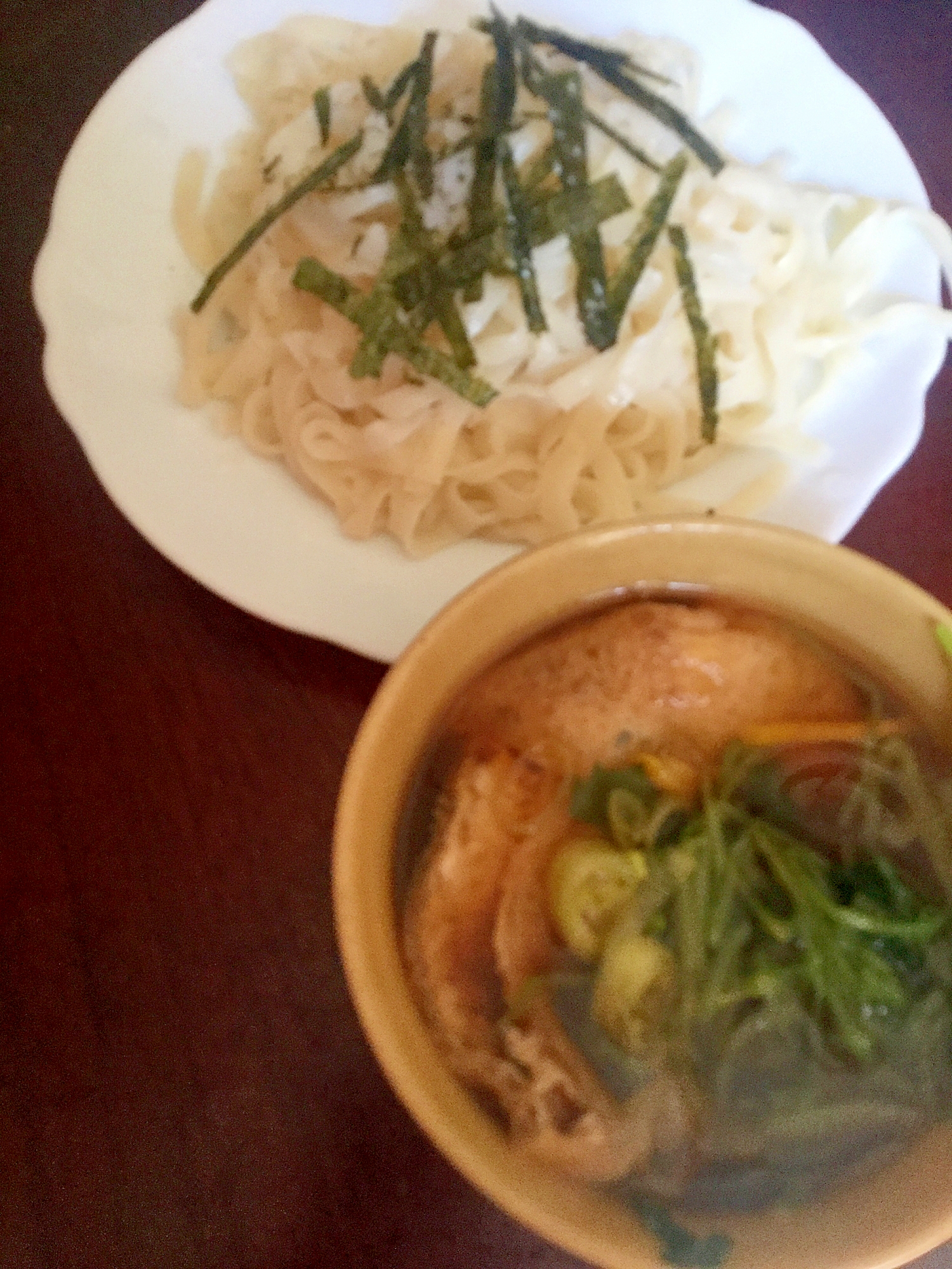 揚げと水菜のつけ汁de水沢風うどん（盛り）