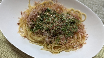 納豆バター鰹節スパゲッティ