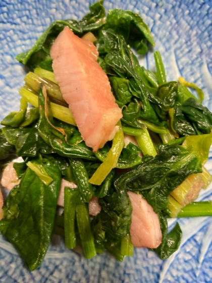 簡単♪ほうれん草のベーコンソテー☆
