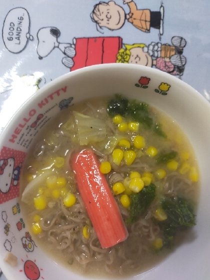 インスタント利用❤醤油ラーメンを味噌ラーメン風に♪