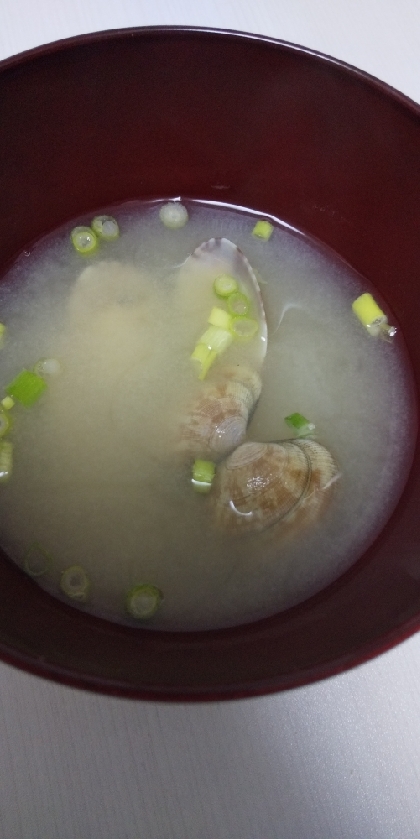 kamisuoさん、こんばんは☆お魚に合わせてあさりのお味噌汁を作りました☆とっても美味しかったです～ごちそうさまでした(●^o^●)