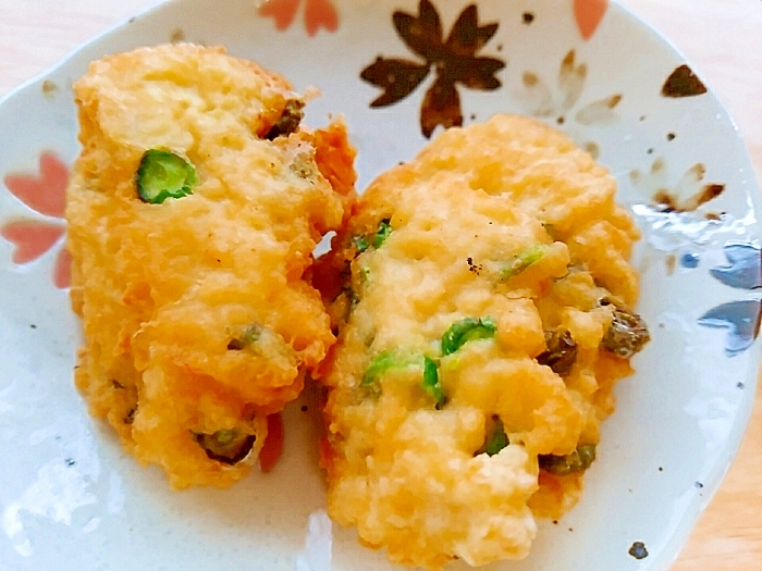 豆腐とインゲン豆の落とし揚げ