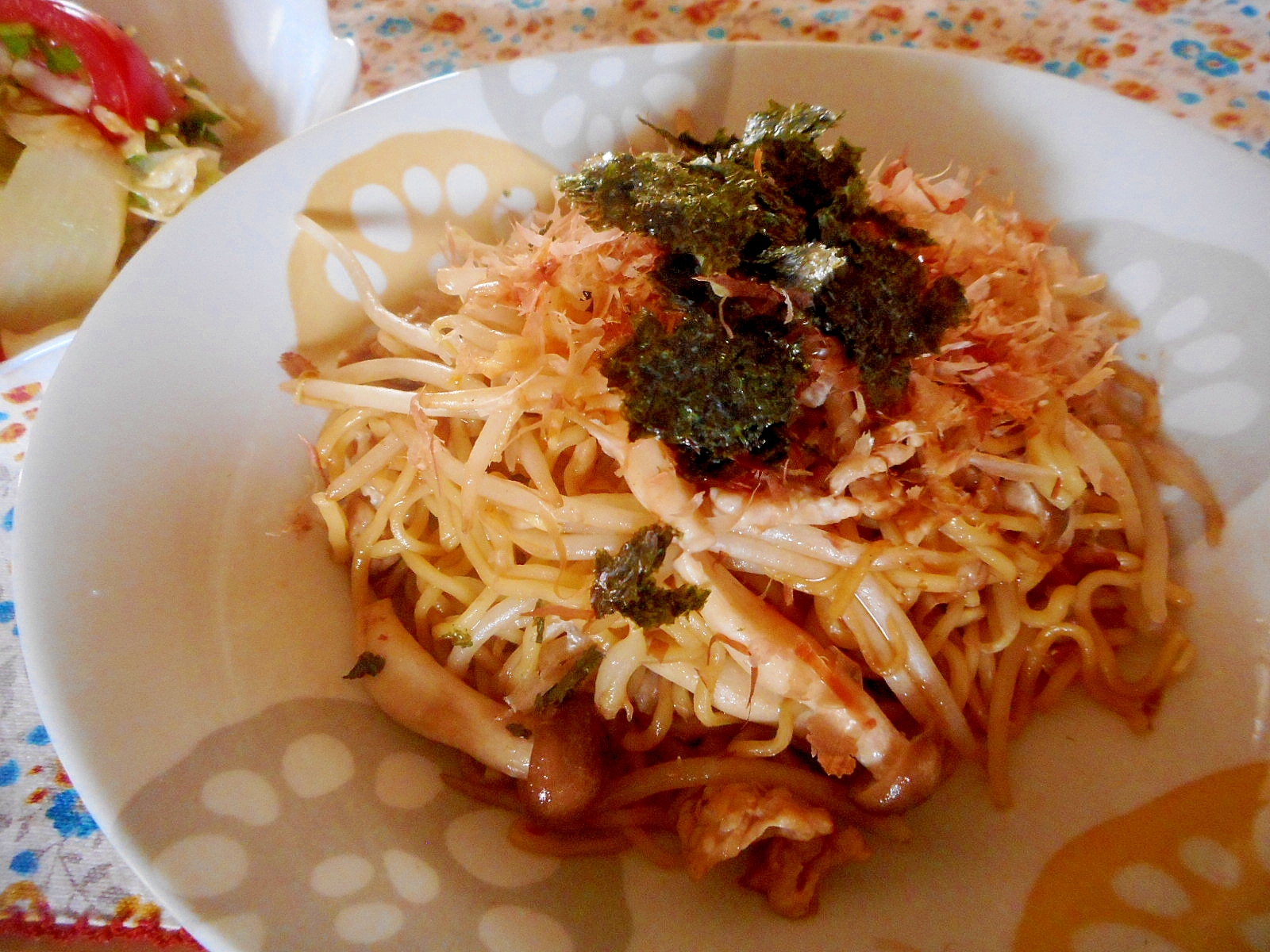 豚肉ともやしのポン酢焼きそば