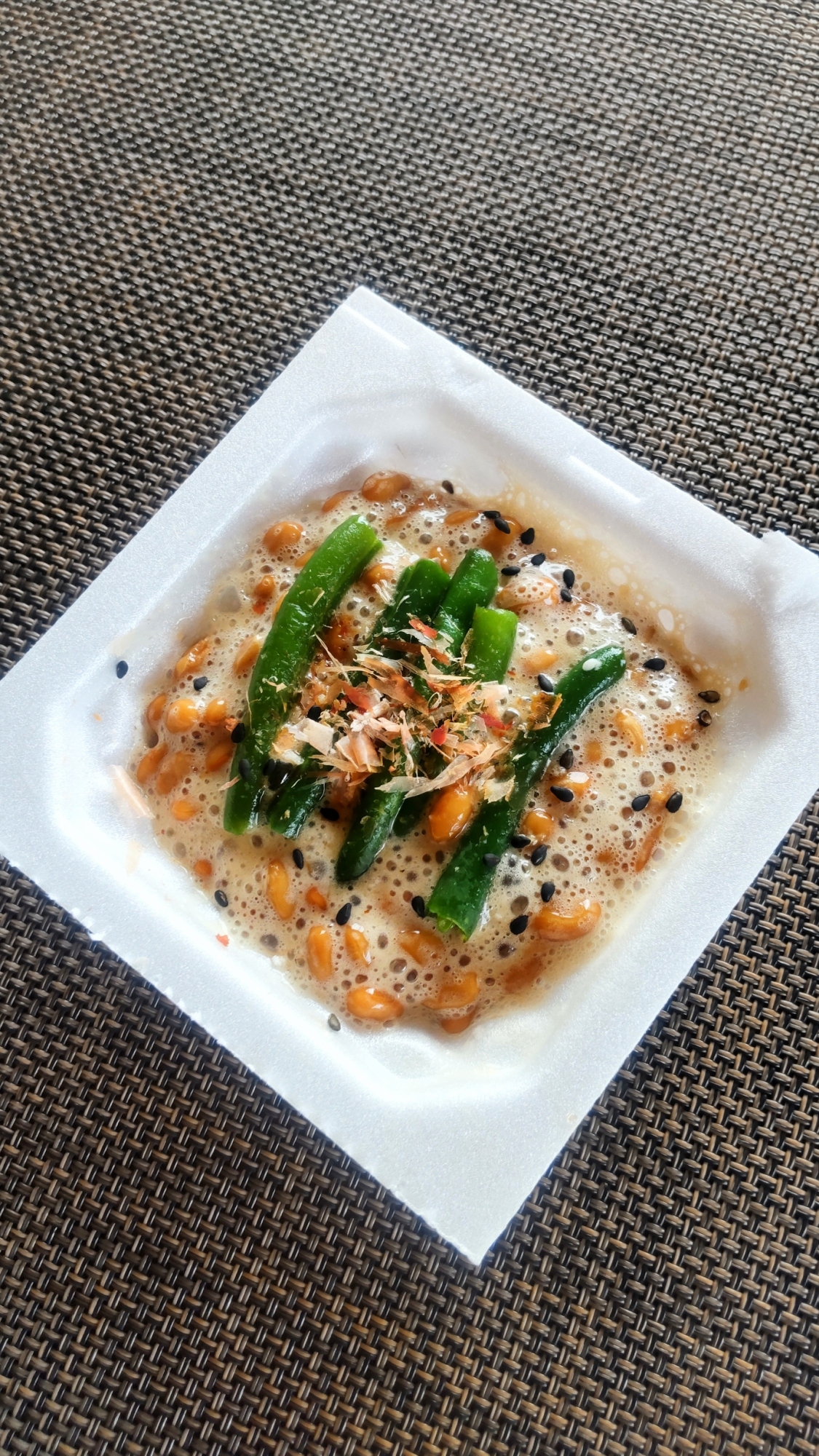 いんげんゴマ鰹節の納豆