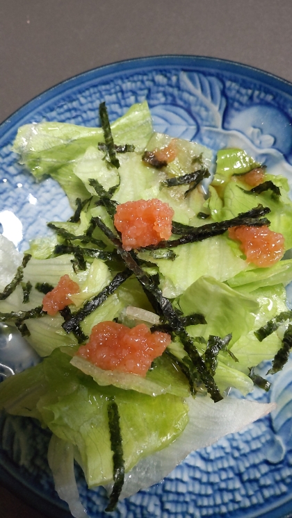 レタスと明太子海苔のサラダ