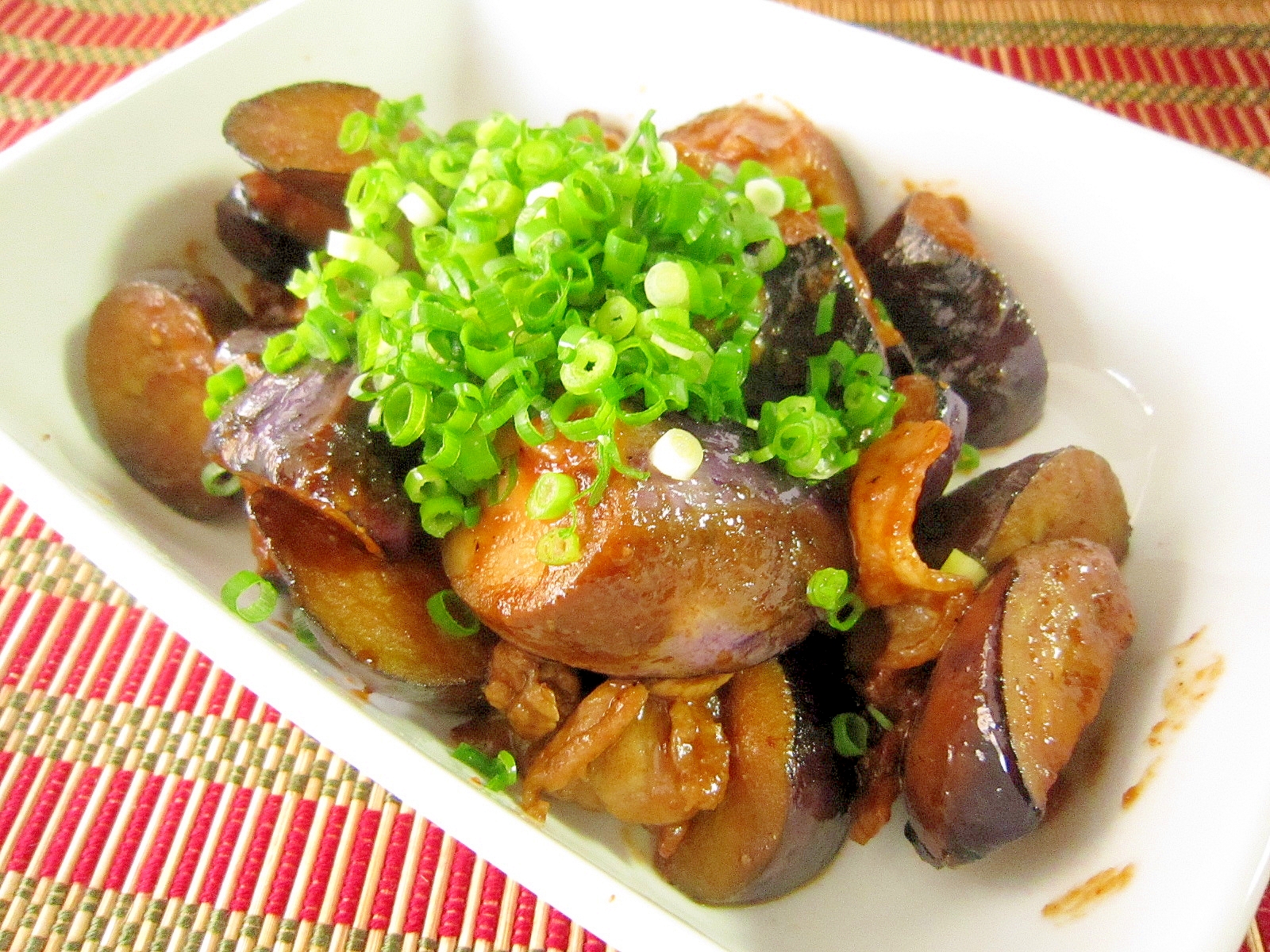 簡単☆豚バラ肉と茄子のコチュ味噌炒め