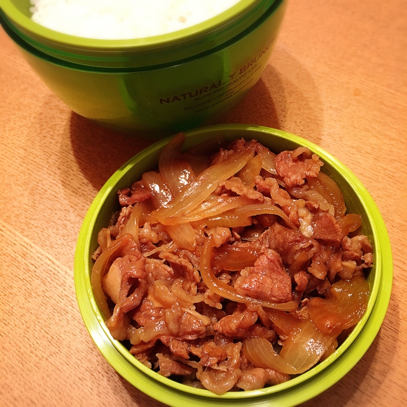 お弁当にも☆汁少なめ!しっかり味の牛丼