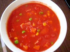 トマト缶でトマトスープ