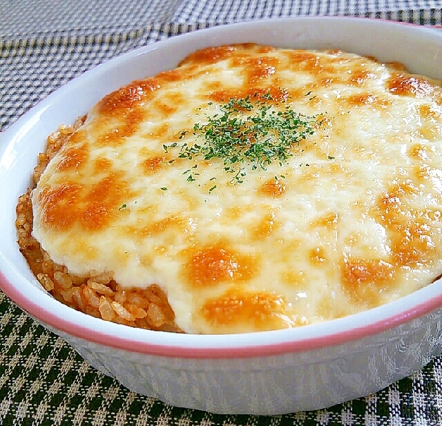 ツナケチャップライスのマヨチー焼き