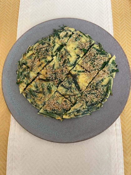 表面に胡麻を振って焼いてみました。家族からも好評でした。