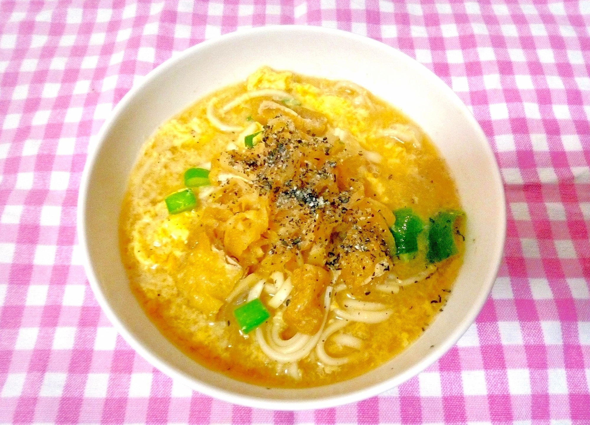 切り干し大根の煮物リメイク♪かきたまうどん