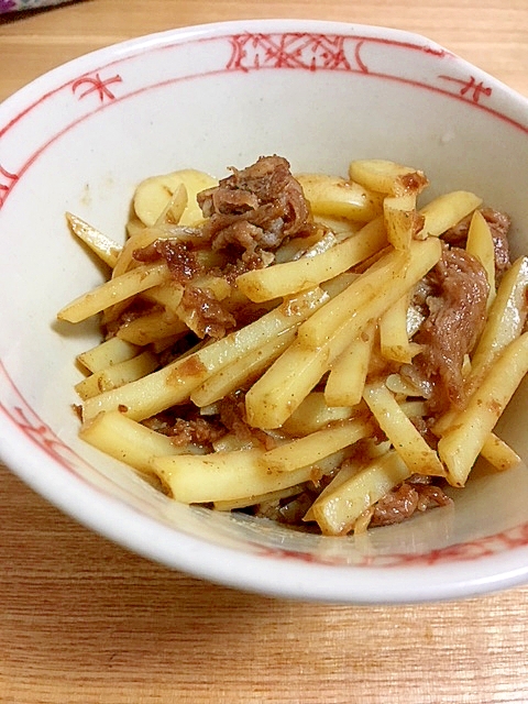 スピードおかず★じゃがいもと豚肉の黒酢炒め