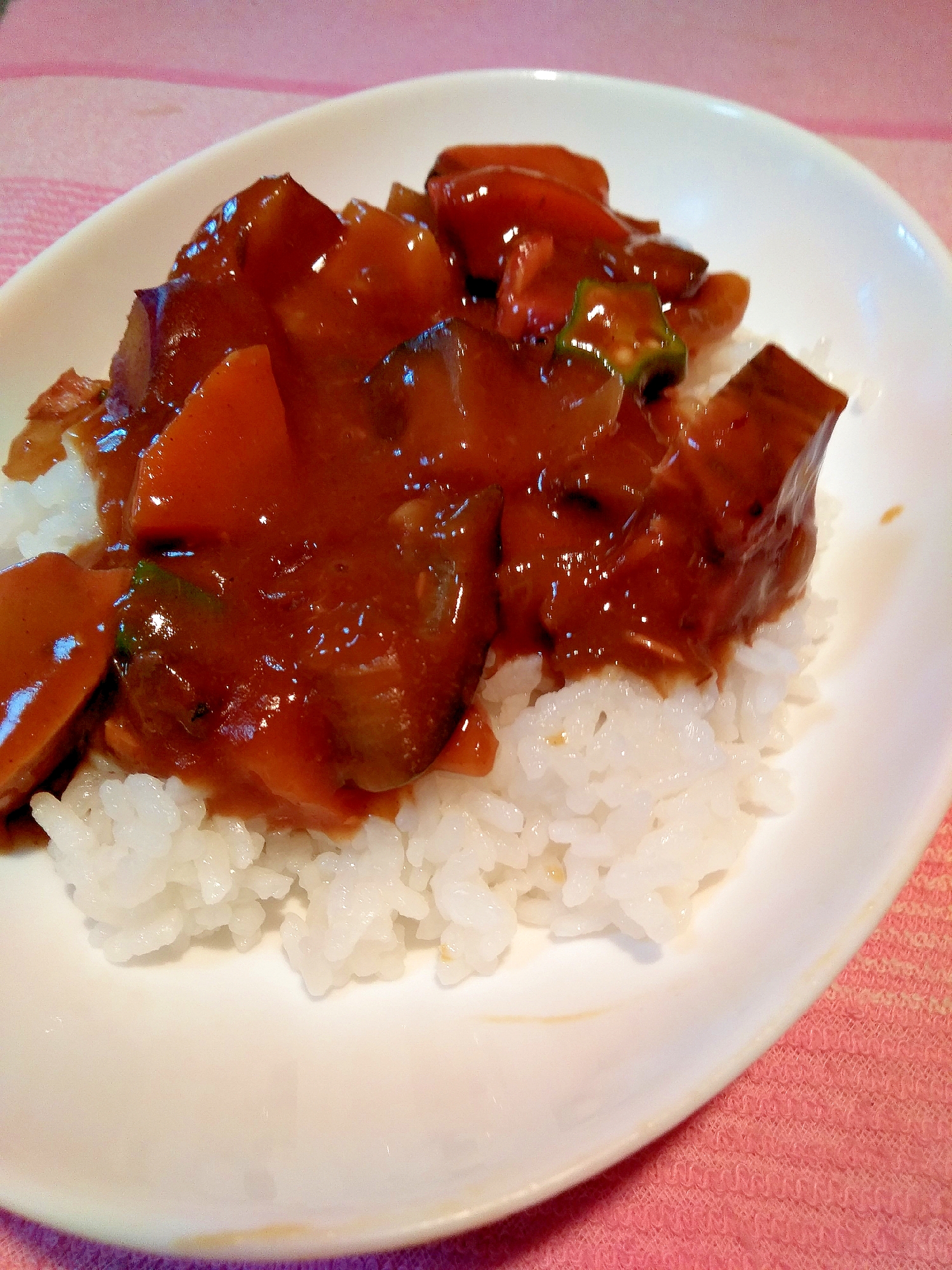 カツオなまり節と夏野菜のカレー