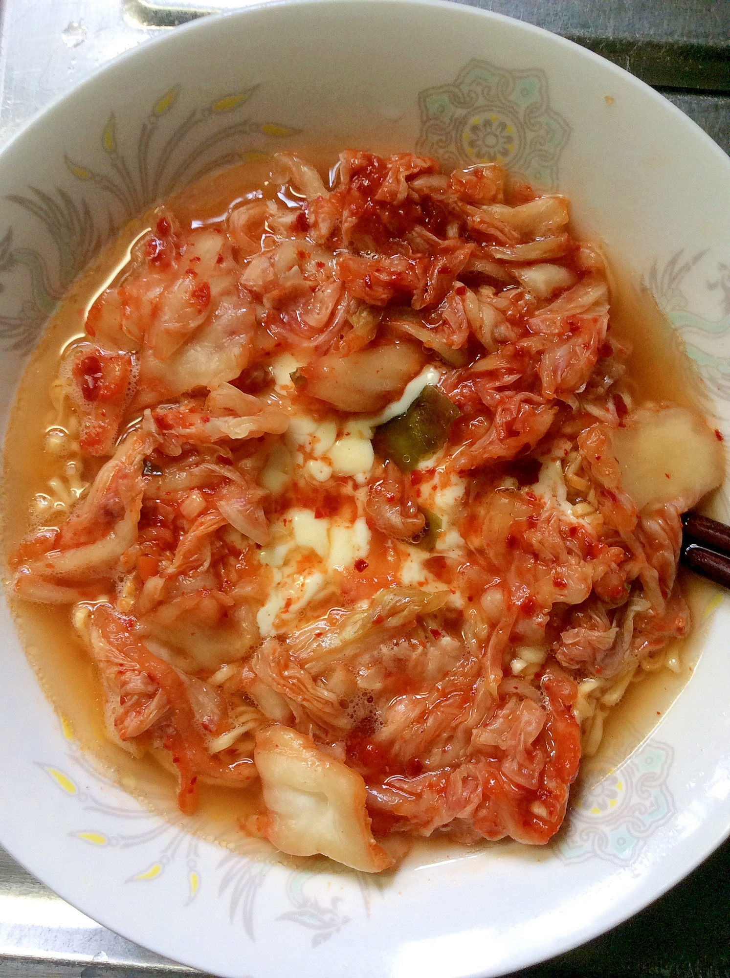 辛うま♪キムチチーズチキンラーメン