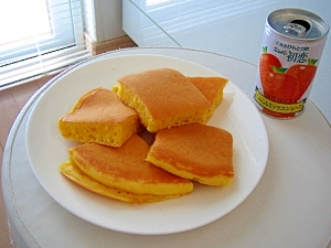 卵なし！野菜ジュースでホットケーキ