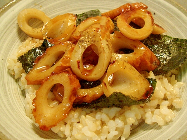 竹輪の照り焼き丼