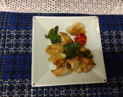 鶏むね肉とじゃがいもとピーマンのオイスター炒め