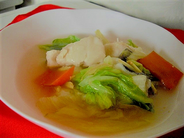 白菜と鱈のとろ～り　癒されスープ煮