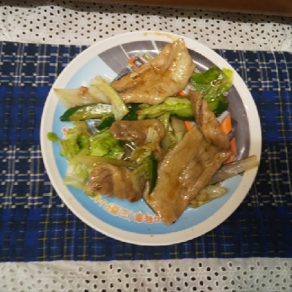 きゅうりと牛肉の焼き肉のタレ炒め