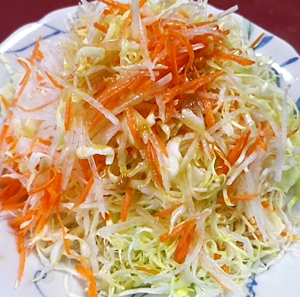 千切り野菜の和風味噌サラダ