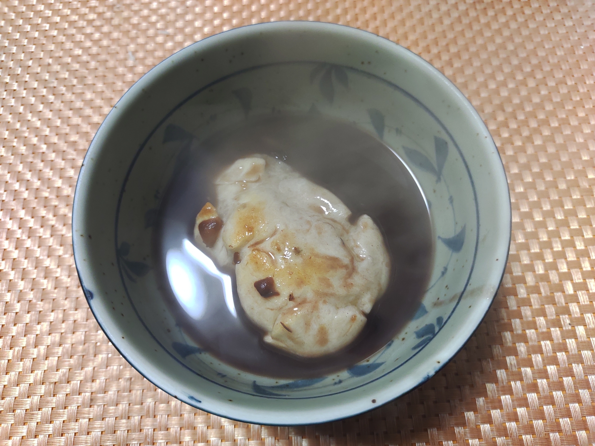 醤油でぜんざいもち
