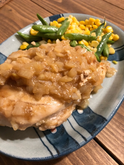 鶏むね肉のチキンステーキ☆オニオンソース